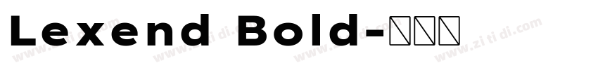 Lexend Bold字体转换